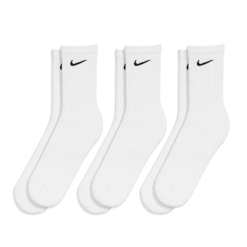 Sportinės kojinės unisex Nike, baltos, 3 poros kaina ir informacija | Vyriškos kojinės | pigu.lt