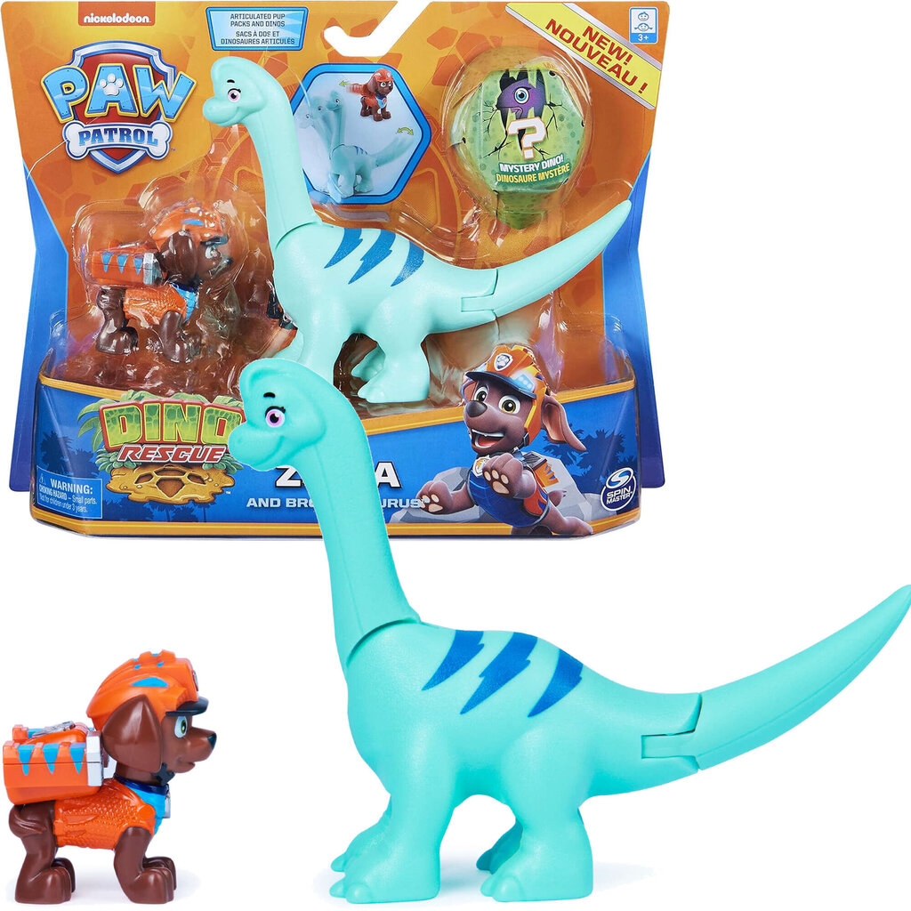 Figūrėlių rinkinys Zuma Dino ir Šunyčiai Patruliai (Paw Patrol) Spin Master 6058512 kaina ir informacija | Žaislai berniukams | pigu.lt