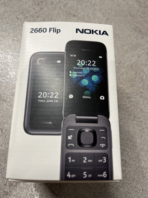 Prekė su pažeidimu. Nokia 2660 Flip 4G 1GF011GPA1A01 Black kaina ir informacija | Prekės su pažeidimu | pigu.lt