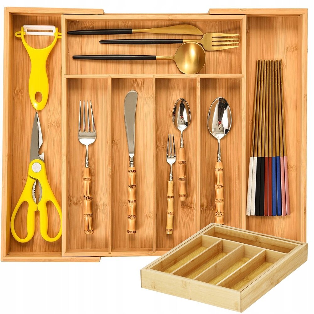 Stalo įrankių laikiklis 7 skyrelių, 39 cm kaina ir informacija | Virtuvės įrankiai | pigu.lt