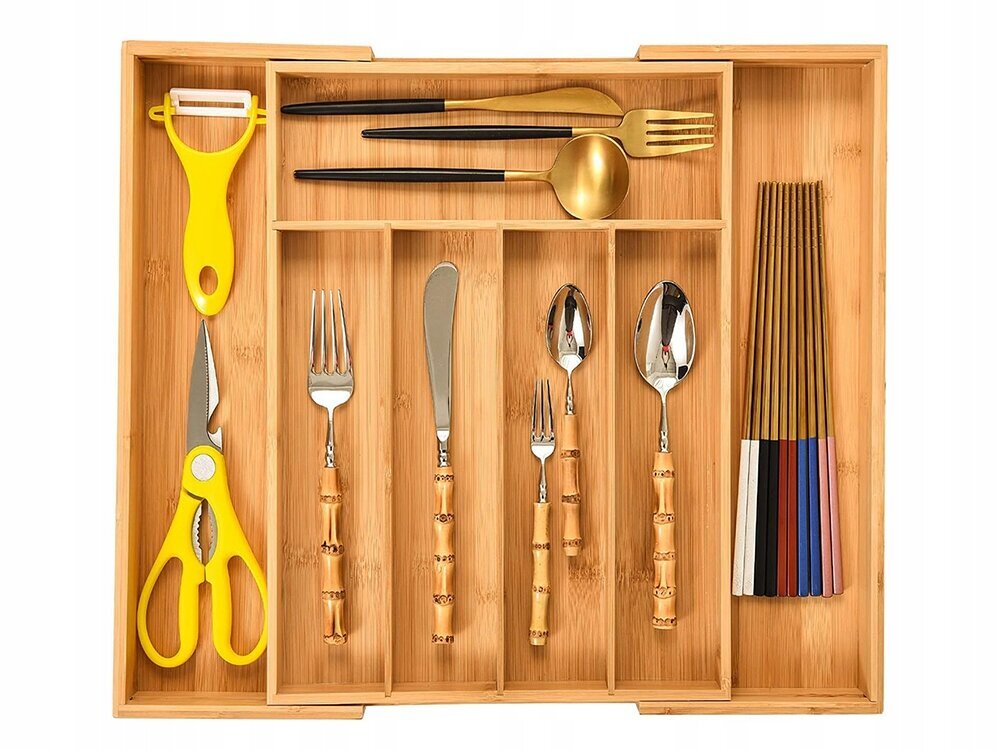 Stalo įrankių laikiklis 7 skyrelių, 39 cm kaina ir informacija | Virtuvės įrankiai | pigu.lt