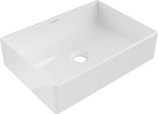 Keraminis stalviršio praustuvas Silla white 45x32x11 cm цена и информация | Раковины | pigu.lt