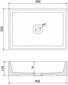 Keraminis stalviršio praustuvas Silla white 45x32x11 cm kaina ir informacija | Praustuvai | pigu.lt