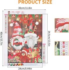 Kalėdų deimantų tapybos rinkinys DIY Kissral 5D, 30 x 40 cm kaina ir informacija | Deimantinės mozaikos | pigu.lt