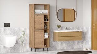 Ванная комната, Асир, 160х45,1х35,5 см, коричневый цена и информация | Шкафчики для ванной | pigu.lt