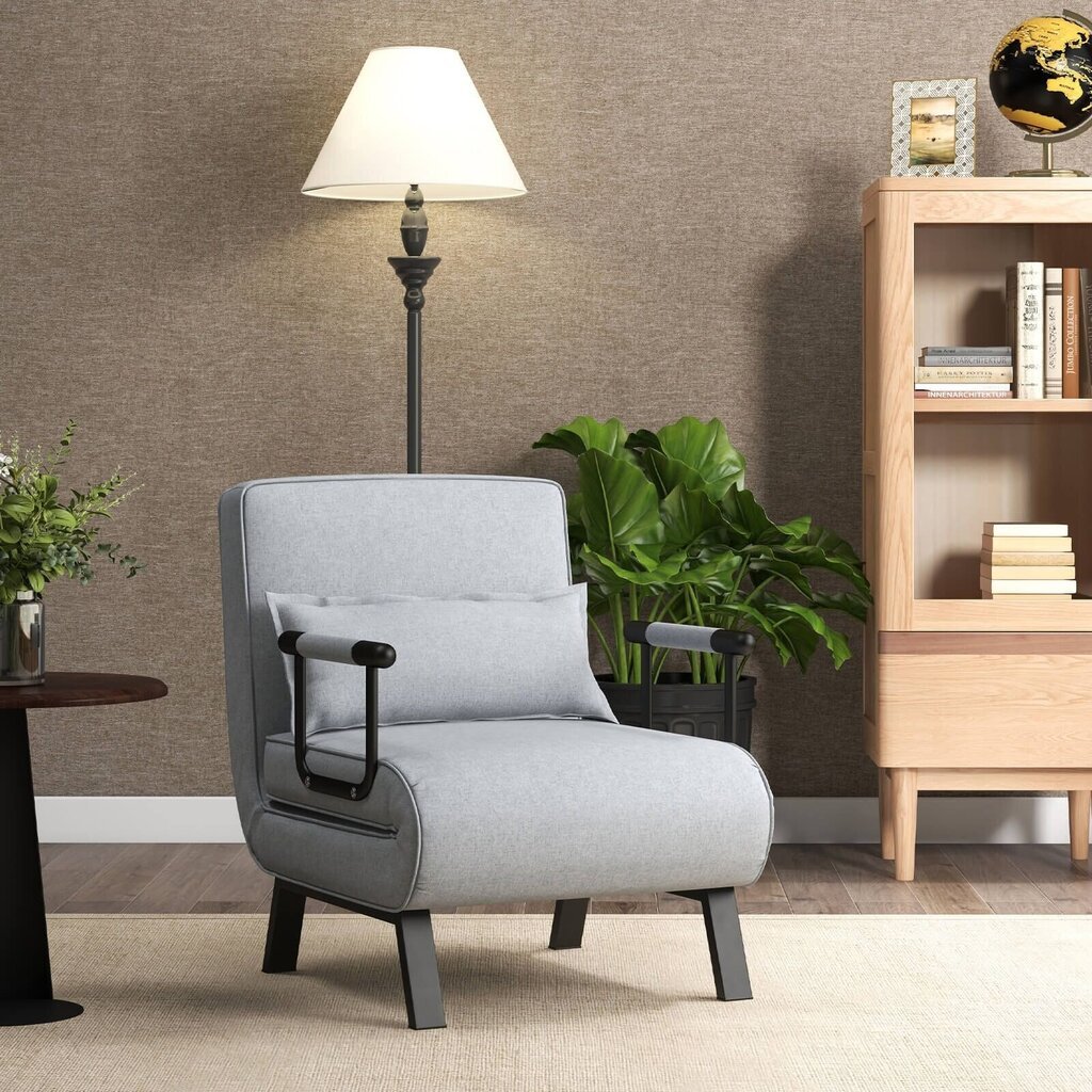 Konvertuojama sofa-lova 4 in 1 Costway, šviesiai pilka kaina ir informacija | Sofos | pigu.lt