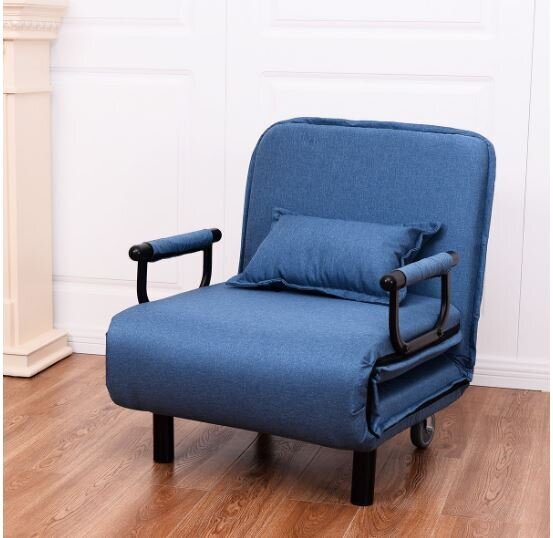 Sulankstoma sofa-lova 3 in 1 Costway, mėlyna kaina ir informacija | Sofos | pigu.lt