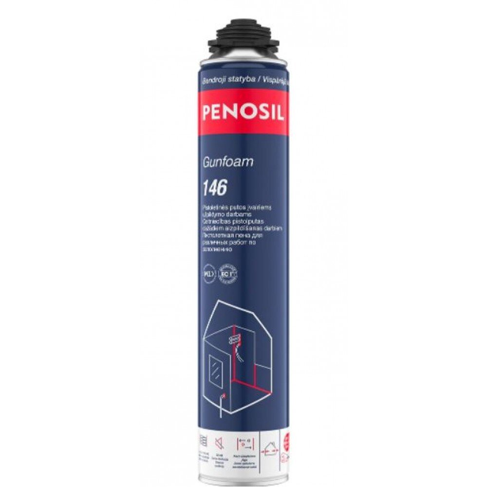 Putos Penosil Gunfoam 146 750 ml, pistoletinės kaina ir informacija | Sandarinimo medžiagos | pigu.lt