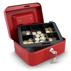 Pinigų dėžutė 20 cm raudona kaina ir informacija | Seifai | pigu.lt