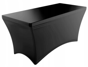 Накидка на стол для кейтеринга, черная, 180 см цена и информация | Чехлы для мебели | pigu.lt