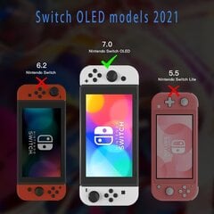 Grūdintas stiklas "Nintendo Switch" OLED modeliui 7 2vnt kaina ir informacija | Žaidimų kompiuterių priedai | pigu.lt