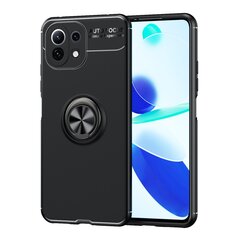 „FOCUS“ Kickstand kieto silikono (TPU) dėklas - juodas (Mi 11 Lite / Mi 11 Lite NE) kaina ir informacija | Telefono dėklai | pigu.lt