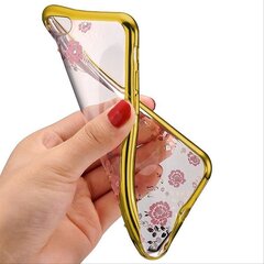 Задний чехол Diamond Flower Back Case, золотистый цена и информация | Чехлы для телефонов | pigu.lt