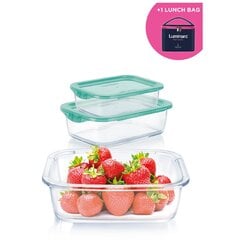 Luminarc maisto saugojimo indelių ir krepšelio rinkinys Keep'n' Box, 4 dalių kaina ir informacija | Maisto saugojimo  indai | pigu.lt