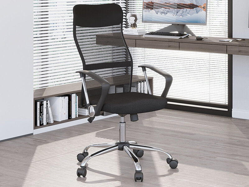 Ergonominė biuro kėdė, juoda kaina ir informacija | Biuro kėdės | pigu.lt