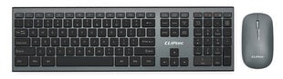 Комплект Cliptec мультимедийная клавиатура + оптическая мышь 1200DPI Slimline Air RZK350 беспроводная черная цена и информация | Клавиатуры | pigu.lt