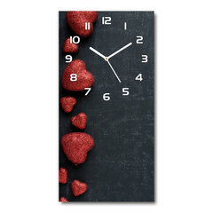 Sieninis laikrodis Širdys ant lentos kaina ir informacija | Laikrodžiai | pigu.lt