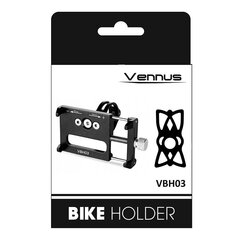 Dviračio laikiklis Vennus VBH03, juodas kaina ir informacija | Kiti dviračių priedai ir aksesuarai | pigu.lt