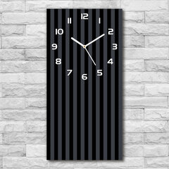 Sieninis laikrodis Juodos ir pilkos juostelės цена и информация | Часы | pigu.lt