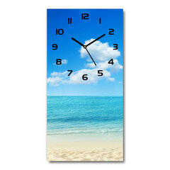 Настенные часы, Тропический пляж, 40x118см цена и информация | Часы | pigu.lt