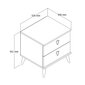 Naktinis staliukas Asir, 52x55,1x45 cm, smėlio/rudas kaina ir informacija | Spintelės prie lovos | pigu.lt