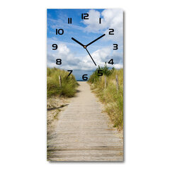 Настенные часы, Путь к пляжу, 40x118см цена и информация | Часы | pigu.lt