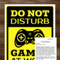 Interjero lipdukas Do not disturb, gamer at work цена и информация | Interjero lipdukai | pigu.lt