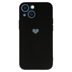 Силиконовый чехол Vennus Heart для Iphone 13 Mini дизайн 1, черный цена и информация | Чехлы для телефонов | pigu.lt