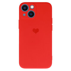 Силиконовый чехол Vennus Heart для Iphone 13 Mini дизайн 1, красный цена и информация | Чехлы для телефонов | pigu.lt