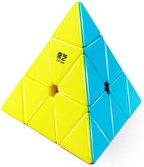 Головоломка пирамида Кубика Рубика - Pyraminx, без наклеек цена и информация | Настольные игры, головоломки | pigu.lt