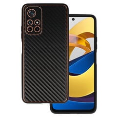 Кожаный карбоновый чехол TEL PROTECT для Xiaomi Redmi Note 11 5G/Note 11S 5G/Poco M4 Pro 5G, черный цена и информация | Чехлы для телефонов | pigu.lt