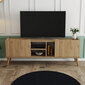 TV staliukas Asir, 150x52x34 cm, smėlio spalvos kaina ir informacija | TV staliukai | pigu.lt