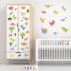 Динозавры, наклейки для детей на игрушки, на мебель, на стену в детскую комнату, ванную комнату. цена и информация | Интерьерные наклейки | pigu.lt