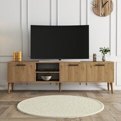 TV staliukas Asir, 180x53x35cm, rudas kaina ir informacija | TV staliukai | pigu.lt