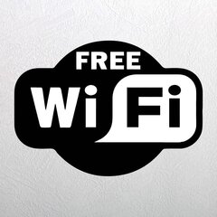 Бесплатый интернет, Wifi, виниловая наклейка на стенеу, окно, витрину для кафе, магазина. цена и информация | Интерьерные наклейки | pigu.lt