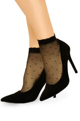 Носки женские тонкие с рисунком Aurellie, 20 Den, Черные цена и информация | Женские носки | pigu.lt