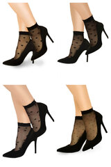 Комплект из 4 пар женских носков с рисунком Aurellie, 20 Den, Черные цена и информация | Женские носки | pigu.lt