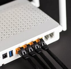 Reagle LAN Ethernet plokščias SFTP CAT7 5M tinklo kabelis kaina ir informacija | Korpusų priedai | pigu.lt