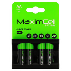 Щелочные батарейки MaximCell LR6 AA - 4шт. цена и информация | Батарейки | pigu.lt
