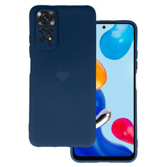 Силиконовый чехол Vennus в форме сердца для Xiaomi Redmi Note 11 Pro/Note 11 Pro 5G, дизайн 1, темно-синий цена и информация | Чехлы для телефонов | pigu.lt