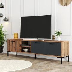 TV staliukas Asir, 180x52x34 cm, rudas/pilkas kaina ir informacija | TV staliukai | pigu.lt