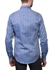Emporio Armani marškiniai vyrams 3G1C09, mėlyni kaina ir informacija | Vyriški marškiniai | pigu.lt