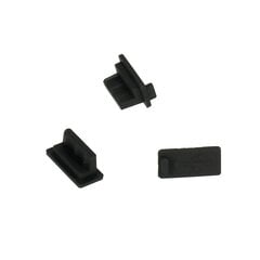 Силиконовая пылезащитная заглушка USB черная - 10 шт. цена и информация | Аксессуары для телефонов | pigu.lt