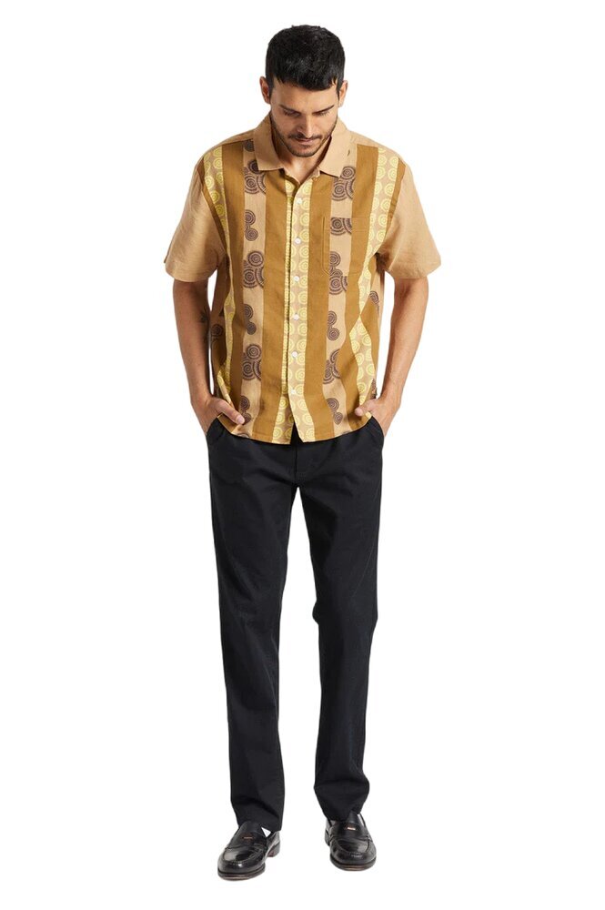 Marškiniai vyrams Brixton 01269 MOJAV, geltoni kaina ir informacija | Vyriški marškiniai | pigu.lt