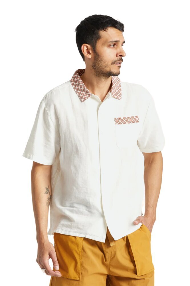 Marškiniai vyrams Brixton 01269, balti цена и информация | Vyriški marškiniai | pigu.lt