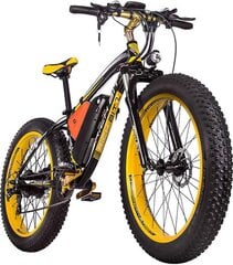 Электровелосипед RICH BIT TOP-022, 26", желтый, 1000Вт, 17Ач LG цена и информация | Электровелосипеды | pigu.lt