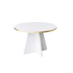 Kavos staliukas Asir, 60x40x60 cm, auksinis/baltas kaina ir informacija | Kavos staliukai | pigu.lt
