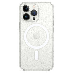 Прозрачный магсиликоновый чехол TEL PROTECT для Iphone 15 Pro Max с блестками цена и информация | Чехлы для телефонов | pigu.lt