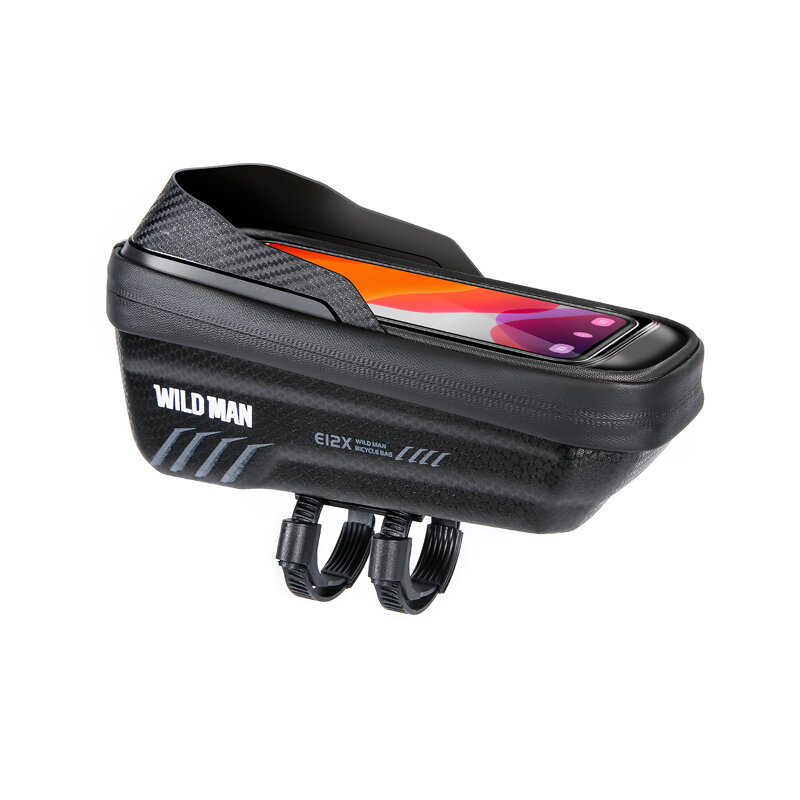 Dviračio krepšys Wildman E12X, 1l, juodas kaina ir informacija | Krepšiai, telefonų laikikliai | pigu.lt