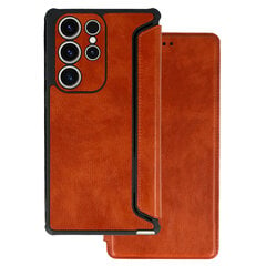 Чехол-книжка из кожи бритвы для Samsung Galaxy A22 5G коричневый цена и информация | Чехлы для телефонов | pigu.lt